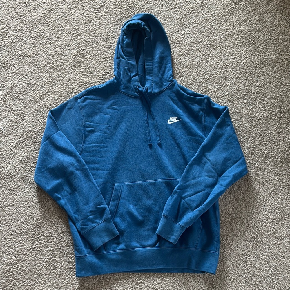 Blue Nike hooded sweatshirt